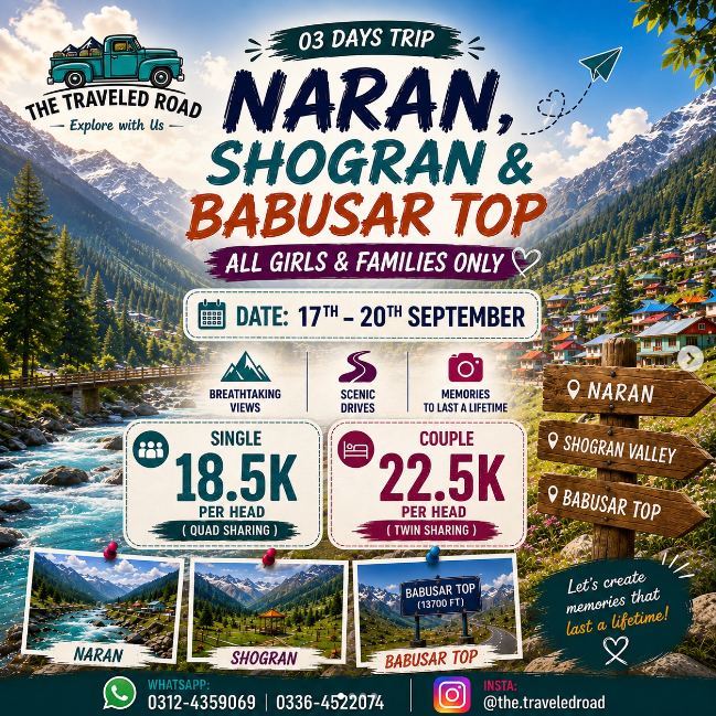 Naran Shogran & Babusar Top All Girls & Families Only